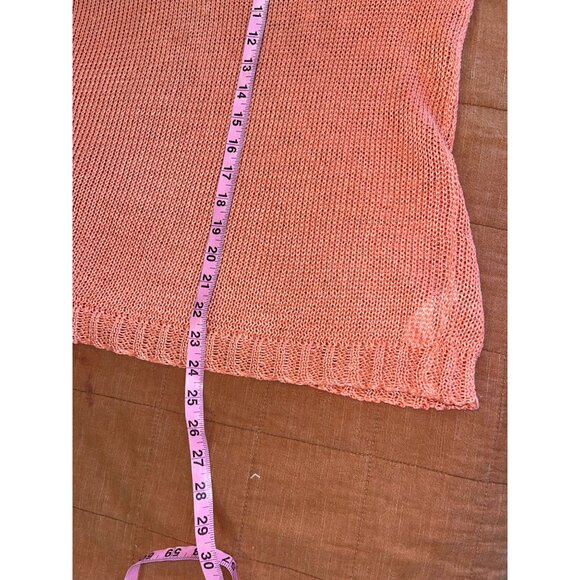 Max Mara Weekend Linen Womens V-Neck Knit Sweater S Coral Size S Small - Picture 10 of 10